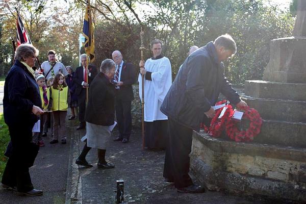 4 Church Warden Graham Clifton lays his wreath.jpg - Church Warden Graham Clifton lays his wreath Photos by Catherine Crook